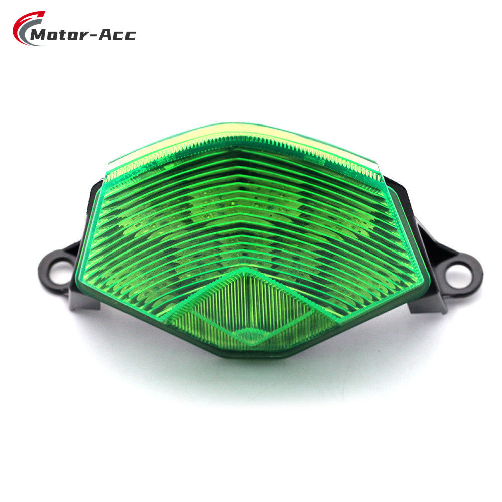 Motor-Acc Motorcycle Tail Light Integrated Running Brake Stop Light Turn Signals Lamp Compatible with Kawasaki ZX-10R 2008-2010 ZX-6R 636 2009-2010 Z750 Z1000 2007-2009