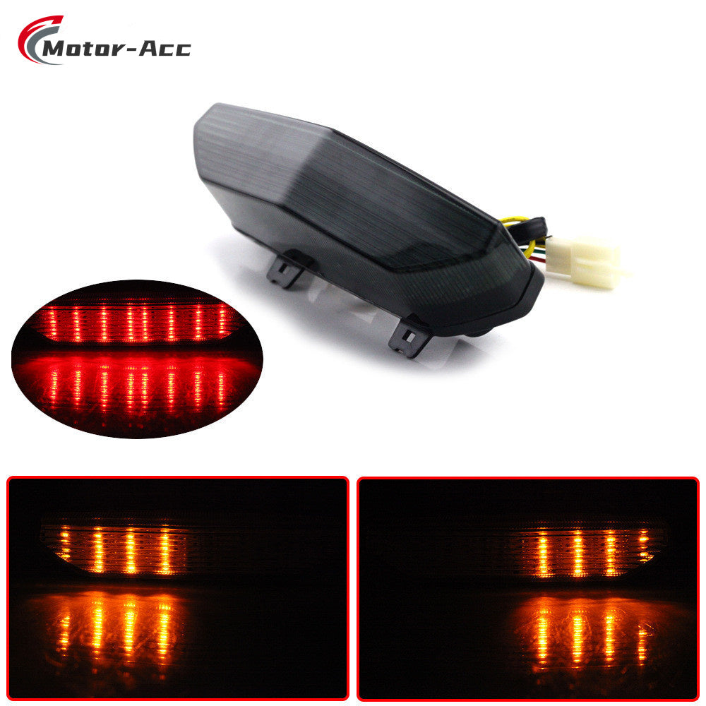 Motor-Acc Motorcycle Tail Light Integrated Running Brake Stop Light Turn Signals Lamp Compatible with Kawasaki Ninja ZX-6R 636 ZX6R 2007-2008