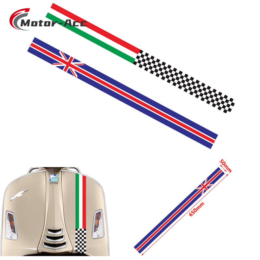 Motor-Acc Motorcycle Front Fairing Body Side Shell Sticker Compatible with Vespa GTS300 LX150