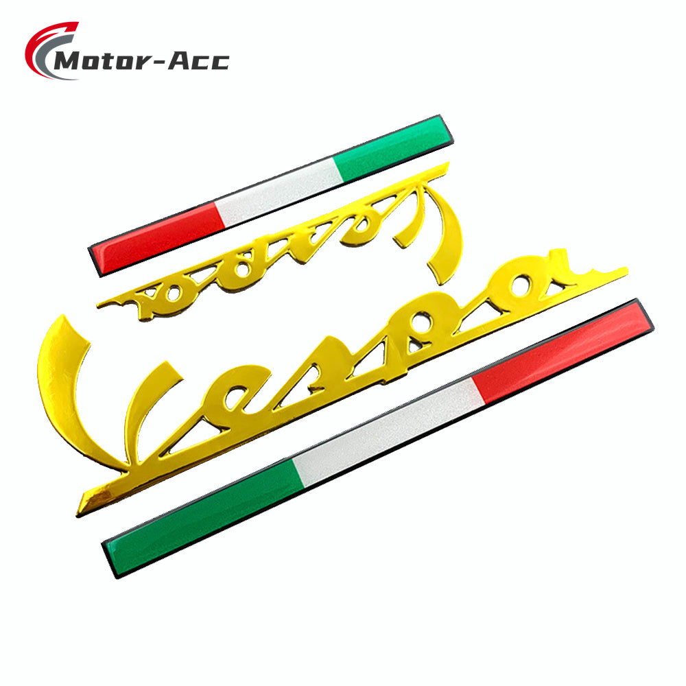 Motor-Acc Motorcycle 3D Sticker Decal Stereoscopic Emblem with Glue Compatible with PIAGGIO VESPA GTS300 GTV LX Sprint GTS