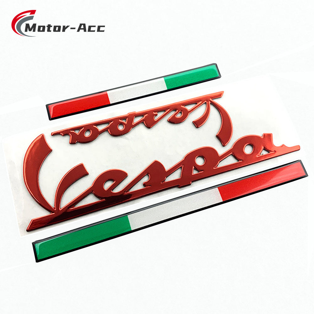 Motor-Acc Motorcycle 3D Sticker Decal Stereoscopic Emblem with Glue Compatible with PIAGGIO VESPA GTS300 GTV LX Sprint GTS