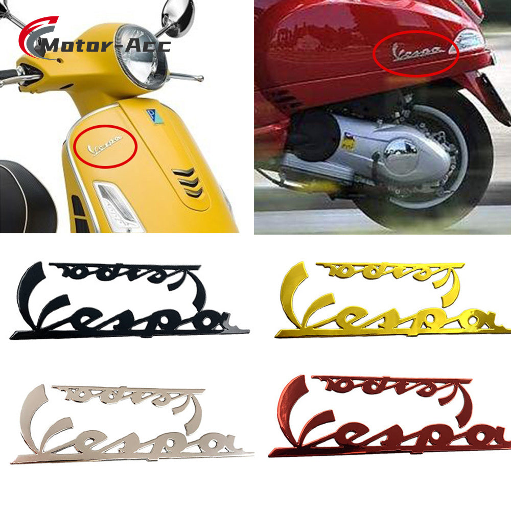 Motor-Acc Motorcycle 3D Sticker Decal Stereoscopic Emblem with Glue Compatible with PIAGGIO VESPA GTS300 GTV LX Sprint GTS