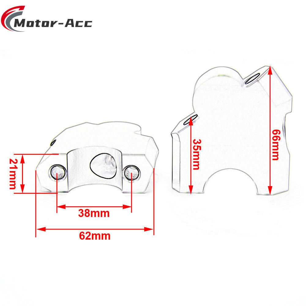 Motor-Acc Motorcycle Accessories CNC Handlebar Bar Riser Clamps Adapter Compatible with Honda CRF1000L Africa Twin 2015 2018