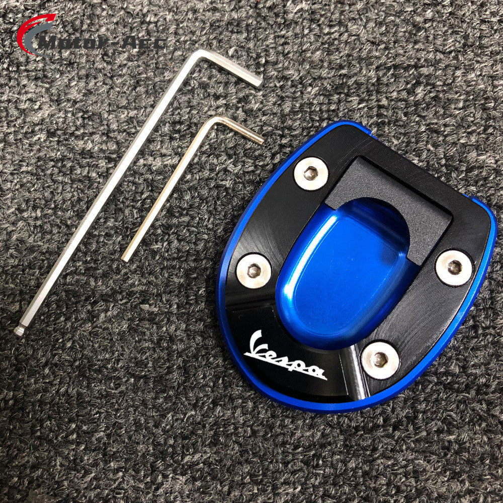 Motor-Acc Motorcycle Foot Stand Side Enlarger Kickstand Stand Extension Plate Pad Compatible with PIAGGIO Vespa GTS300 HPE 2019-2020