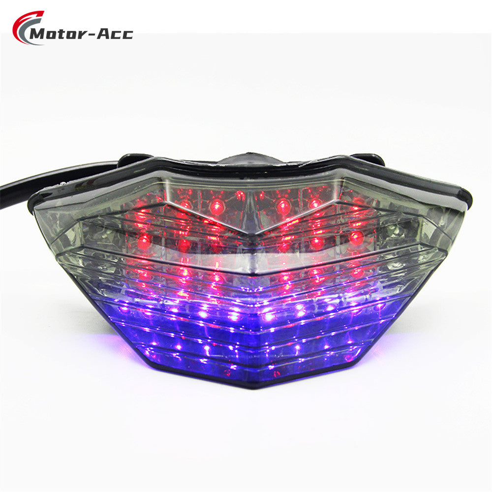 Motor-Acc Motorcycle Tail Light Integrated Running Brake Stop Light Turn Signals Lamp Compatible with KAWASAKI Ninja300 Ninja250R Ninja250 13-16 Z300 15-16