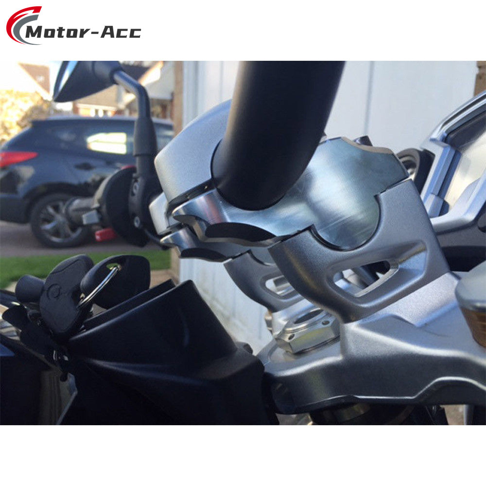 Motor-Acc Motorcycle Accessories CNC Handlebar Bar Riser Clamps Adapter Compatible with BMW R1200 R Nine T R9T 2014-2018