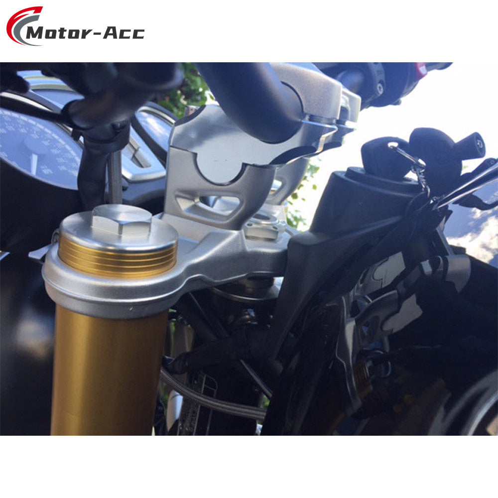 Motor-Acc Motorcycle Accessories CNC Handlebar Bar Riser Clamps Adapter Compatible with BMW R1200 R Nine T R9T 2014-2018